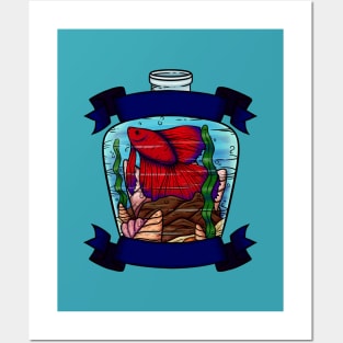 Fish in a Bottle Posters and Art
